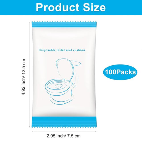 100 Pack Disposable Toilet Seat Cover Waterproof Non-Woven Fabric, Disposable - Image 2