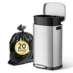 KUK 13 Gallon/50L Stainless Steel Kitchen Trash Can by KUK