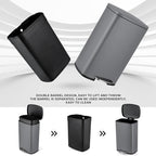 8 Gal Kitchen Trash Can, 30L Recycling or Garbage Bin, Brushed Stainless Steel - Image 4