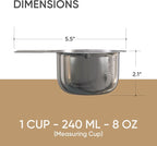 Color Up 1 Cup Measuring Cup – Premium Chrome Stainless Steel, Accurate - Image 2