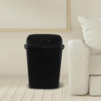 4 Pack Plastic Swing-Top Trash Can, 10 Gallon Plastic Kitchen Trash Can - Image 4