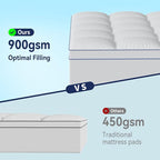 Extra Thick Queen Mattress Topper Pillowtop Mattress Pad Cover Cooling and Plush - Image 5
