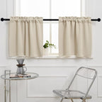 Pickluc Cafe Curtain 30 Inches Length, Rod Pocket Kitchen Curtain, Short by PICKLUC