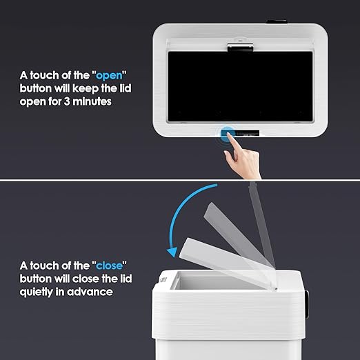 TLSUNNY 21.1 Gallon Motion Sensor Trash Can, Touchless Automatic Garbage Can - Image 4