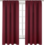 BGment Burgundy Blackout Curtains 63Inches Long by BGment
