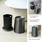 10 L/2.6Gallen, Swing Lid Trash Can, Brushed Stainless Steel Garbage Can - Image 5