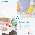 Orighty Cleaning Cloths, Shop Towels 100 Pack, Shop Rags Reusable, Microfiber - Image 4