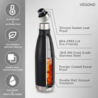 VEGOND 17oz Stainless Steel Water Bottles Bulk, Reusable Metal Sports Water - Image 2