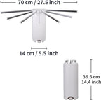 LEQ Wall Mounted Clothes Drying Rack, Garment Rack Foldable Space Saving - Image 7