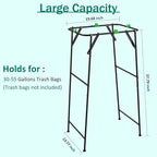 Foldable Trash Bag Holder Stand, Garden Garbage Bag Holder Frame Holds 30-55 - Image 4