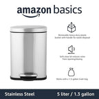 Amazon Basics Smudge Resistant Mini Rectangular Trash Can - Image 5