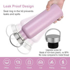 Neihepal 20 oz Insulated Water Bottles Bulk 4 Pack, Stainless Steel Double Wall - Image 4