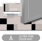 Ultra Thin Door Mat Indoor Entrance, 1/10 in Thin Door Mats - Image 2