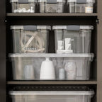 Superio Storage Bins with Lids- 4 Pack, 6.6 Qt Clear Boxes - Image 9