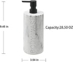 White Body Wash Dispenser Luxurious Refillable Pump Bottle - Image 4