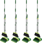 Broom and Dustpan Set, 52-in Long Adjustable Handle Broom Dustpan Combo by NACENA
