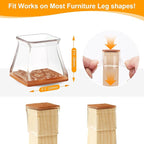 CHUNZEXI 32 Pack Square Chair Leg Floor Protectors - Image 3