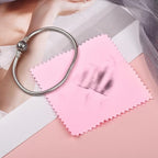 SEVENWELL 100pcs Jewelry Cleaning Cloth Pink Polishing Cloth - Image 5