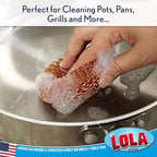 Copper Mesh Scouring Pad by LOLA, 144 Pack, 45 Grams, Copper Coated Knitted - Image 3
