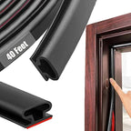 Black Rubber Weather Stripping Door Seal Strip, D Shape Door Rubber Weather - Image 2