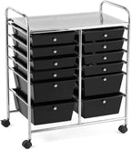 GOFLAME 12-Drawer Rolling Storage Cart, Mobile Utility Cart by GOFLAME
