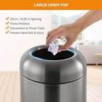 BEAMNOVA 16.5 Gallon Trash Can Black Open Top Outdoor Indoor Commercial - Image 5