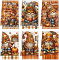 Fall Kitchen Towels Set of 6, Orange Pumpkin Fall Dish Towels by VISSTREE