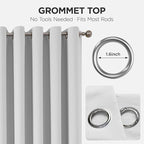 Joydeco Blackout Door Curtain for Doorway Privacy 108 Inches Long, Grommet - Image 9
