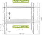 Expandable Cabinet Shelf Organizer Rack, Stackable Kitchen Counter Storage - Image 3