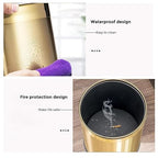 14L/2.6GAL，Gold Bathroom Trash can, Brushed Brass Garbage can, Small Gold - Image 3