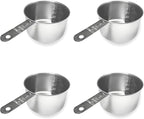 1 Cup Stainless Steel Measuring Cup | Sturdy Metal 250 ml | 240 cc | 8 oz | by Knupp+Co.