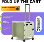 Heavy Duty Rolling Cart for Stairs：Collapsible Utility Crate - Image 3
