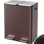 Arlopu 16Gal Dual Trash Can w/2 Built-in Box by Arlopu