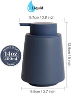 INGOFIN Ceramic Soap Dispenser, 14 oz Bathroom Hand Soap Dispenser, Liquid - Image 2