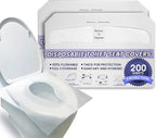 Disposable Toilet Seat Covers XL Half Fold Flushable – 200 Sheets 2 Pack by SoNeat