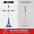 IMILLET Broom Holder Wall Mounted, Stainless Steel Broom and Mop Holder Self - Image 6
