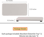 2 Pcs Water Absorbing Stone Trays, Kitchen/Bathroom Sink Soap Dish, Diatomite - Image 5