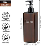 Segbeauty 16.9oz Lotion Dispenser, 500ml Empty Plastic Bathroom Shower Bottles - Image 6