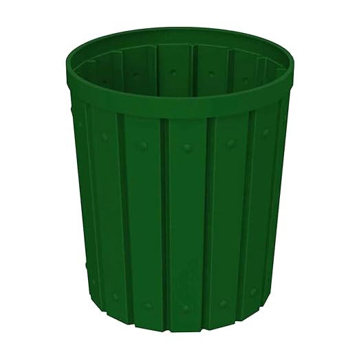 42 Gallon Slatted Circle 100% Recycled Plastic Commercial Outdoor and Indoor - Image 4
