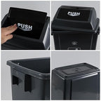 Kiddream 4 Packs 5 Gallons Swing Lid Garbage Can, Plastic Trash Can - Image 3