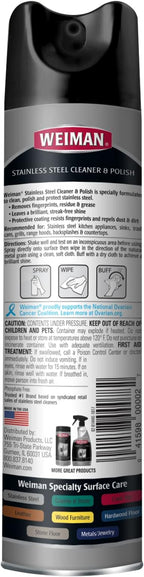 Weiman Stainless Steel Cleaner & Polish Streak-Free Shine - Image 2