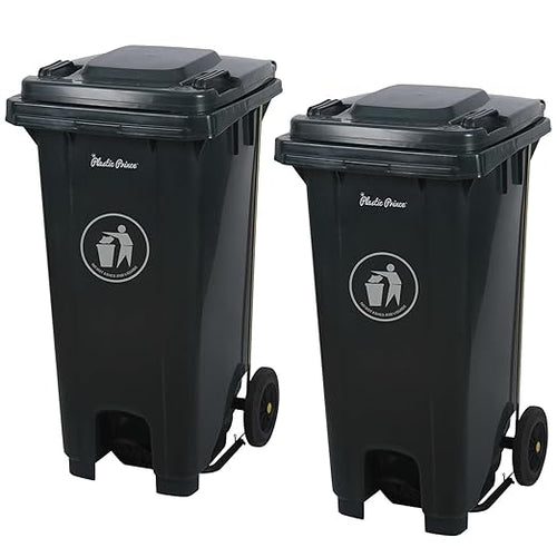 32 Gallon Step-On Large Outdoor Trash Can by PlasticPrince