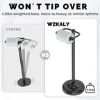 Black Toilet Paper Holder Stand, Matte Black Toilet Paper Holder Free Standing - Image 6