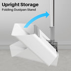 JOYMOOP White Broom and Dustpan Set, Upright Angle Design - Image 8