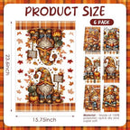 Fall Kitchen Towels Set of 6, Orange Pumpkin Fall Dish Towels - Image 2