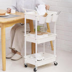 3-Tier Utility Rolling Cart, Mobile Utility Cart - Image 8
