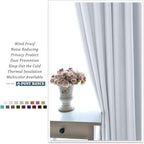 PONY DANCE Greyish White Small Window Curtain Panels Room Darkening Curtain - Image 4