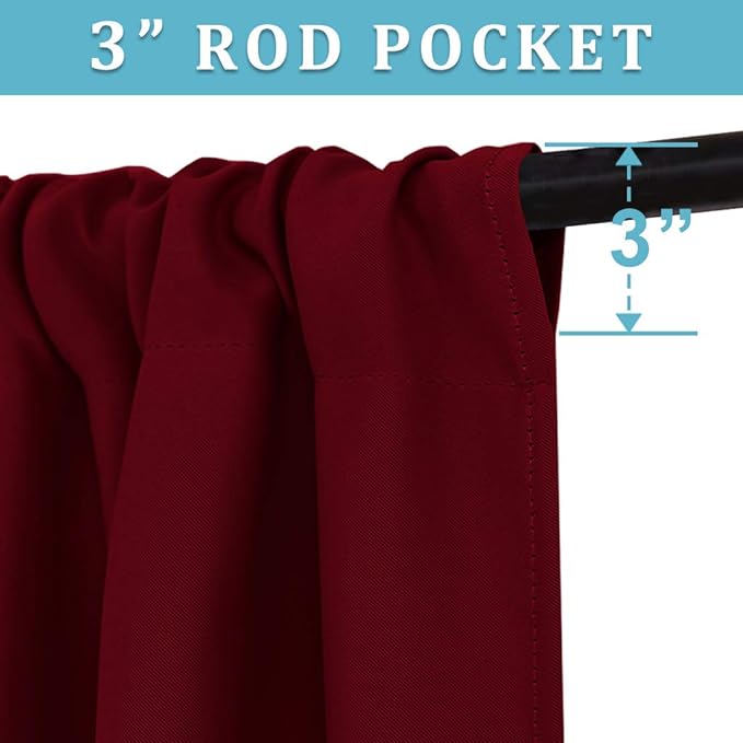 RYB HOME Blackout Curtains 63 inches Long - Image 2