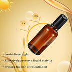 30ML Roller Bottles for Essential Oil, 4 Pack Empty Amber Glass Roller Bottle - Image 6