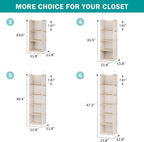 YOUDENOVA Hanging Closet Organizer, 5-Shelf Closet Hanging Storage Shelves - Image 5